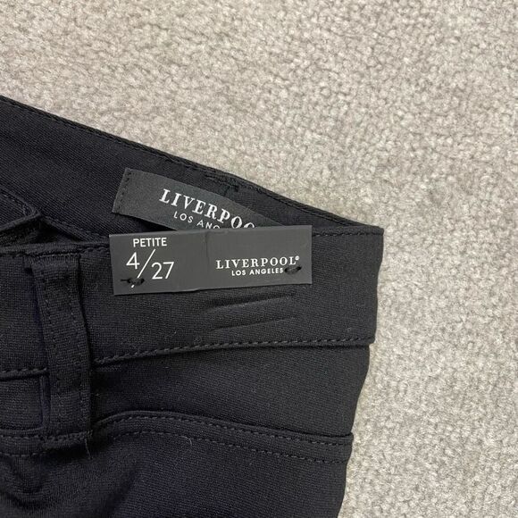 NWT Liverpool Womens Zip Fly Skinny Cropped Ankle Trouser Pants Black Size 4/27 - Picture 8 of 12
